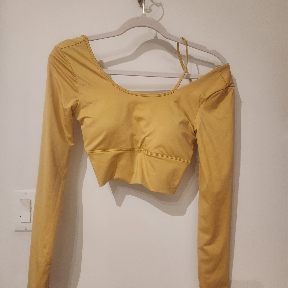 Halara Women's Yello Asymmetric Cropped Long Sleeve Top